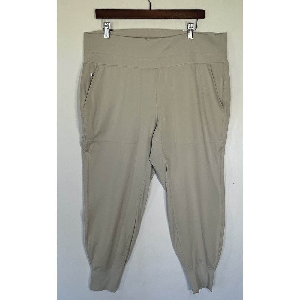 Athleta Venice Jogger High Waisted Abalone Sz 1X Stretch Relaxed Travel Pockets